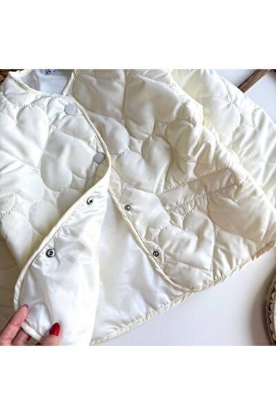 noliva bebek ve çocuk Warm Style with Little Hearts – Girls' Quilted Coat