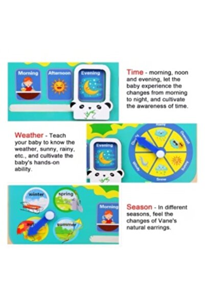 CREATIVE Children's calendar and clock 3+ years, frog model, wood and plastic, 30 x 30 x 0.8 cm, multicolor