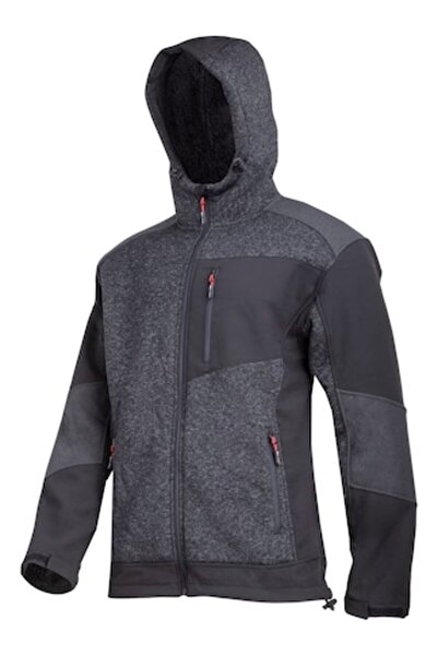 SHERPA - Jachetă izolatoare, poliester, rezistentă la vânt, neagră/gri, 2XL