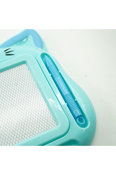 dalip Tablă magnetică de desen, model pisică, cu stylus, 23,2x18,5 cm, albastră