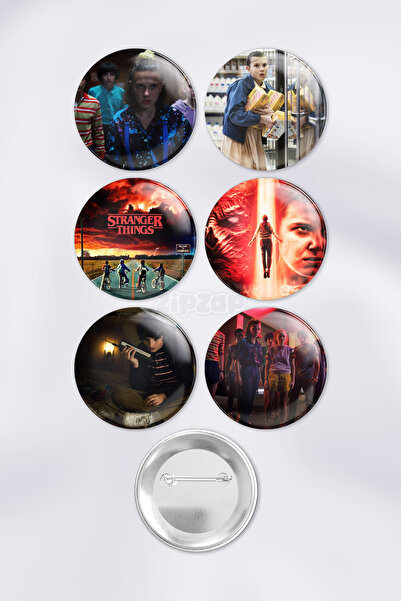 ZipZap مجموعة شارات زينة للحقائب من مسلسل Stranger Things (6 قطع)