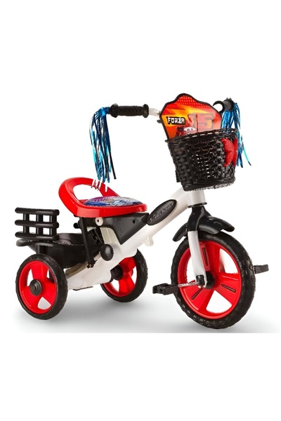 MAGNAKİDS 3 Tekerlekli elegance Compact Sepetli lüx Bebek Çocuk Bisikleti kırmızı