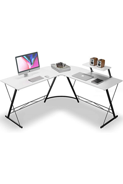 Venpara L Shaped Gaming Table, Large Computer Desk, Office Desk with Anti Scratch Waterproof Surface