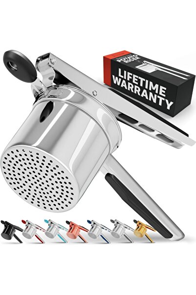 PriorityChef هرس البطاطس من الفولاذ المقاوم للصدأ كبير الحجم - 15 أونصة