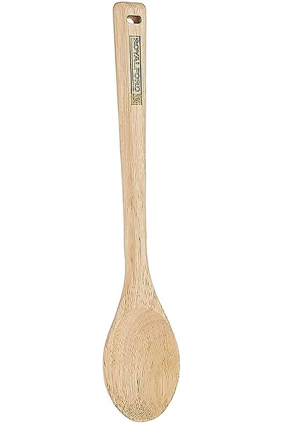 ROYALFORD RF9790 30×6 cm Rubberwood Serving Spoon — Non-slip Handle, Dishwasher Safe