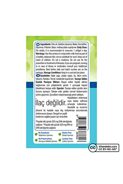 Nature's Supreme Omega 3 1000 Mg 2 x 60 Kapsül - AROMASIZ