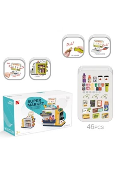 CREATIVE Toy Supermarket Play Set for Children 3+, 46 pieces, Plastic, 41 x 37 x 20.5 cm, White-Yellow