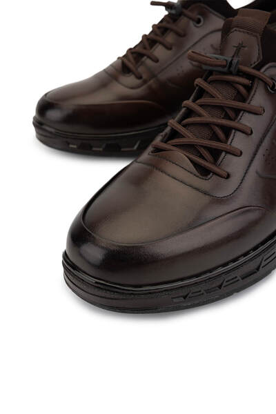 Tamer Tanca Erkek Hakiki Deri Kahverengi Casual Ayakkabı