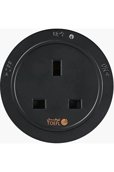 TOEFL راس فيش مجرى ثلاثي دائري اسود حجري 13 امبير توفل
