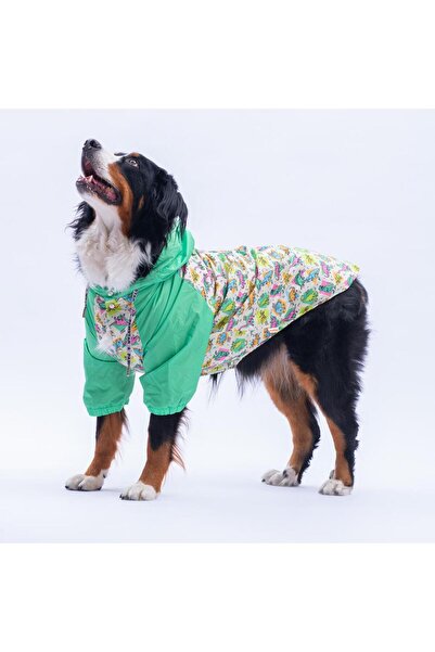Pawstar Denver Dino Green Dinosaur Pattern Large Breed Dog Coat Dog Raincoat Dog Outfit Dog Dress