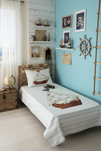 milroma Pirate Ship Patterned Children's Pique Set