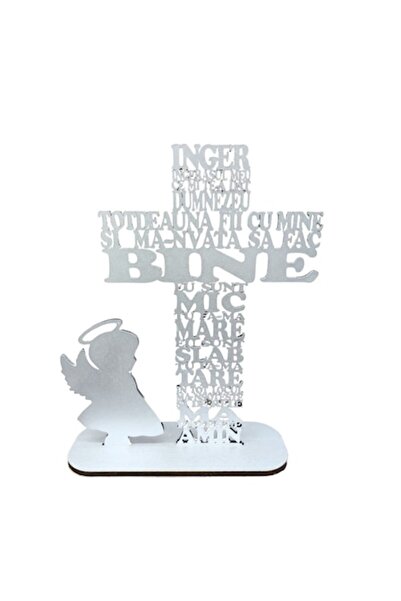 T&M Personalizare Wooden cross with the prayer Angel My angel, with a girl sy...