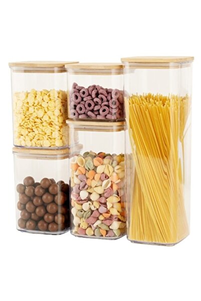 DAMUR Food Storage Boxes, Set of 5 Container type boxes, Cereal Boxes, made o...