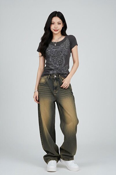 Karakedi Smoked Gothic Vintage Rose Short Sleeve Crop