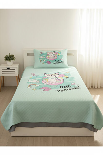 milroma Mermaid and Cute Cat Children's Pique Set