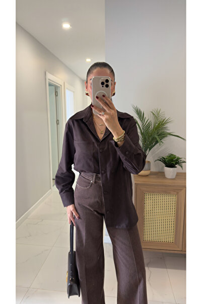 BİRCANÇİL Dlvin Setran Brown Suede Shirt