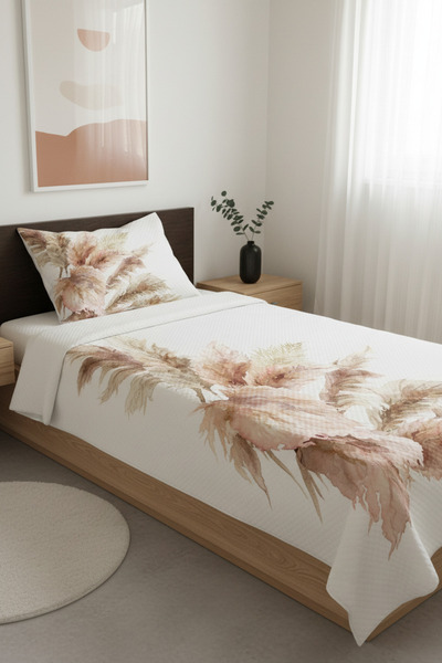 milroma Natural Floral Patterned Children's Pique