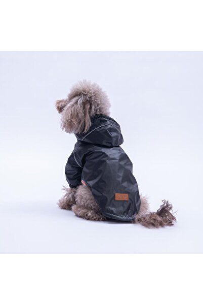 Pawstar Siyah Pluvia v25 Köpek Mont Köpek Yağmurluk Köpek Kıyafeti Köpek Elbi...