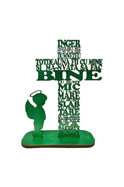 T&M Personalizare Wooden cross with the prayer "Angel, my little angel", boy ...