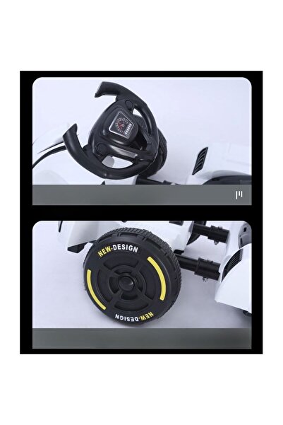 dalip Electric Ride-On Kart, Remote Control, Adjustable, 2 Speeds, Lights & Sound, For Children 1.2