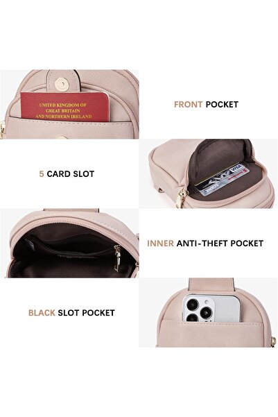 BOSTANTEN Sling Bag Women Leather CrossBody Purse Small Sling Bags for Women Fanny Pack Travel