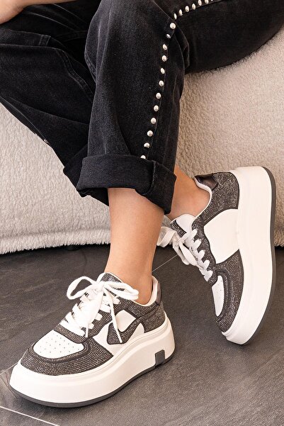 Guja Lari̇ssa Imported Special Series Stone-Detail Women's Sports Shoes Gray