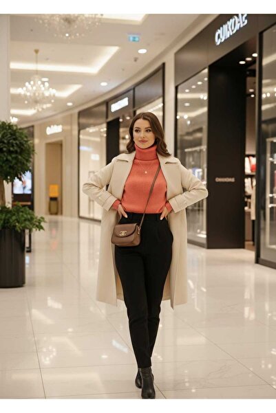 Tradinyom Women's High Neck Soft Knitwear Body Sweater