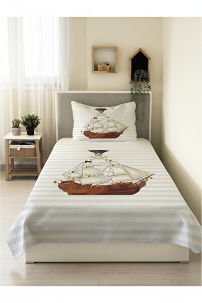 milroma Pirate Ship Patterned Children's Pique Set