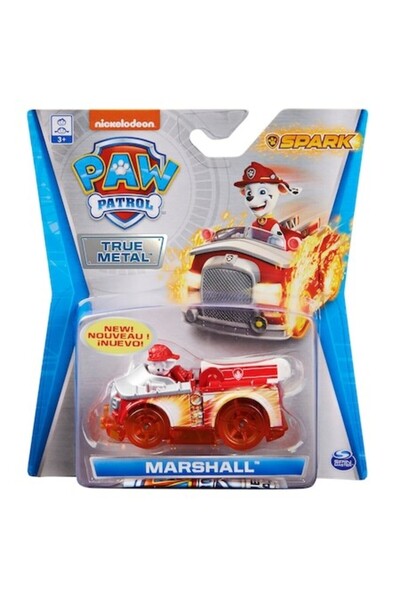 PAW PATROL Masinuta True Metal - Spark, Marshall