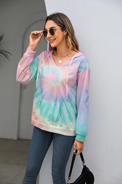 OEM Women's sports sweatshirt with hood and pocket 2XL