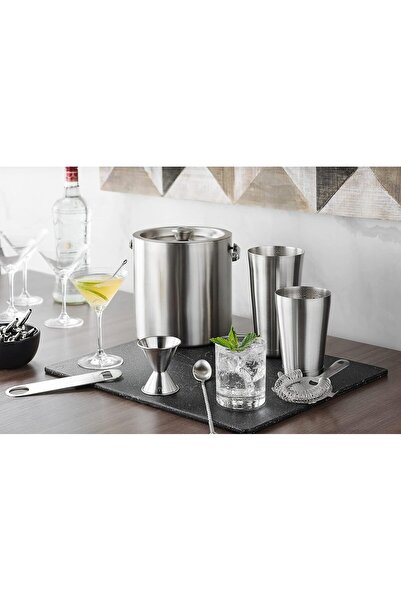 007 Premium Stainless Steel Ice Bucket with Lid & Tongs, 2.8L Double-Wall, Strainer & Carry Handle