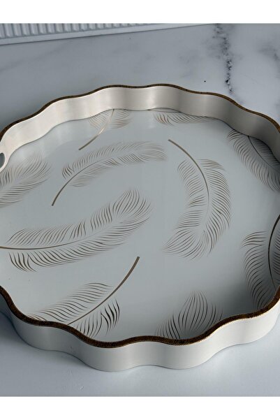 ROSSEV Pimua White Round Tray