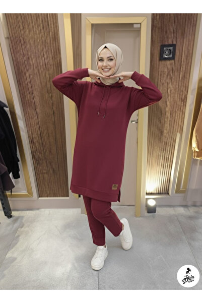 Bala Giyim Дамска туника с качулка и разрез