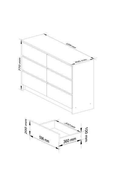 6 Drawer Chest of Drawers with Best Prices | Trendyol