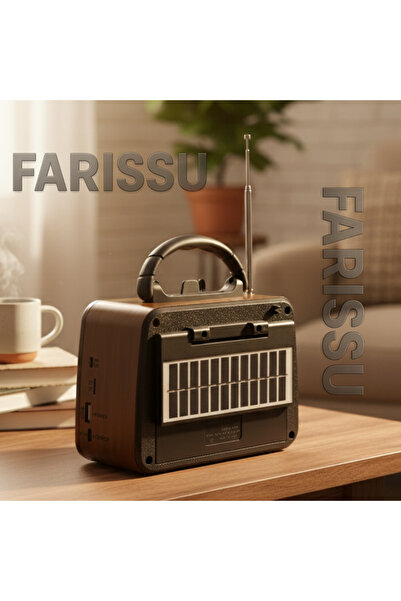 inteknoloji BK-7080BTS Nostaljik Görünümlü, Solar Şarjlı, USB/TF Kart/Bluetooth Müzik Çalar ve Fener