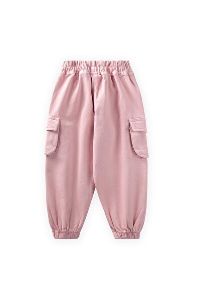 Cigit Gabardine Cargo Pants 2-7 Years Pink