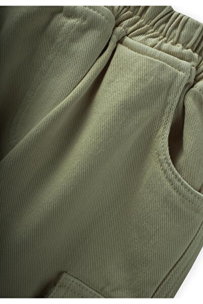 Cigit Gabardine Cargo Pants 2-7 Years Khaki Green