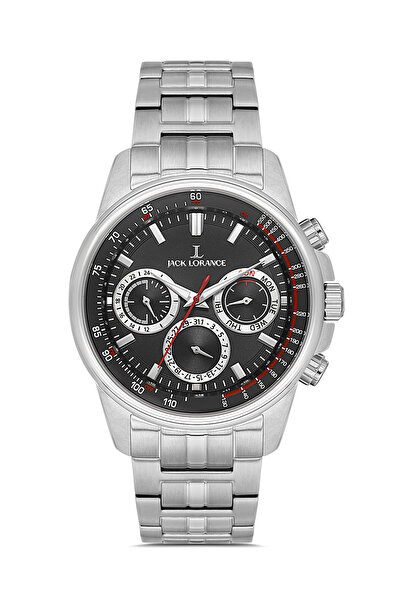 JACK LORANCE Jckjls11911M.04 Black & Silver Steel Men's Wristwatch