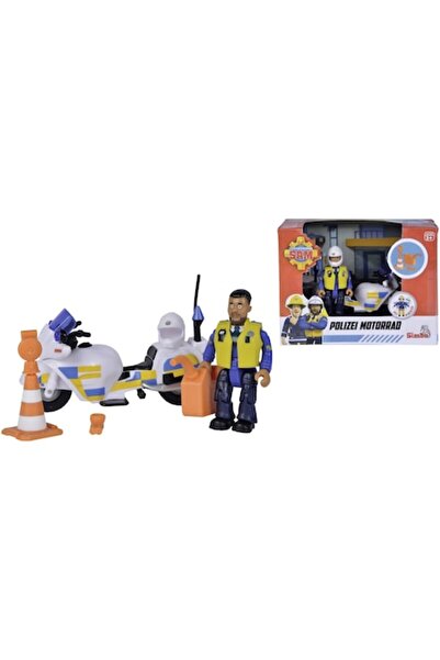 Fireman Sam αστυνομική μοτοσικλέτα, με φιγούρα