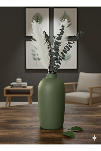 TACTIC Design Black Stone Vase 16 cm Living Room Console Top Stylish Decoration