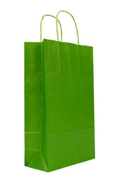 EWs Paper gift bag 18 x 8.5 x 30 cm, light green, set of 10 pieces