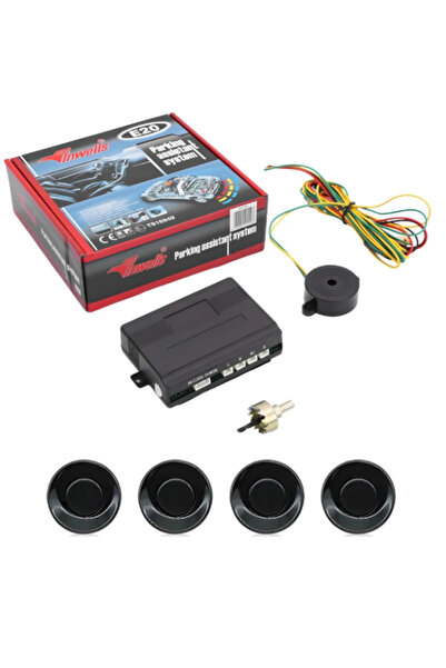 Inwells 18mm E20 Sesli Park Sensörü 4 Lü Siyah Geri Vites Park Destek Sistemi...