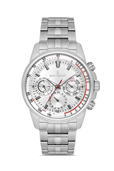 JACK LORANCE Jckjls11911M.05 White & Silver Steel Men's Wristwatch