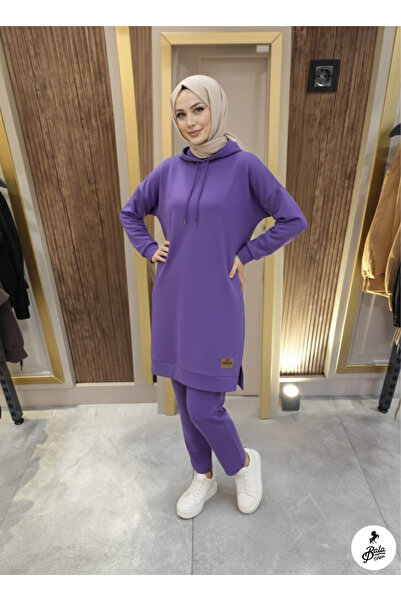 Bala Giyim Дамска туника с качулка и разрез