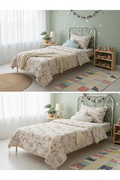 milroma Cheerful Children's Pique with Rainbow Pattern