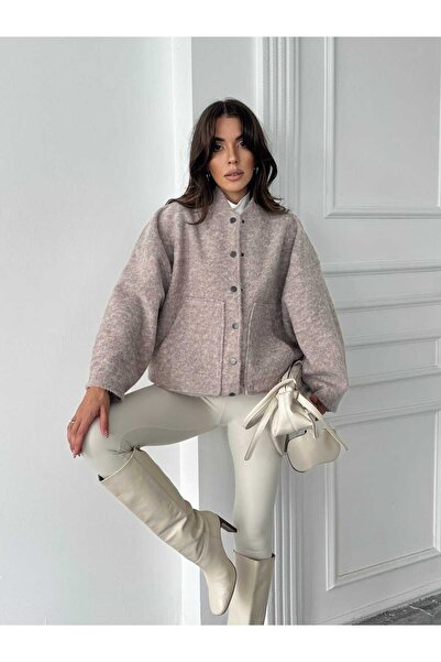 mydukkan.co Kırçıllı Kaşe Mont