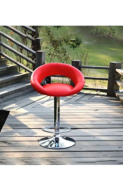 Generic Modern Adjustable Counter Swivel Pub Style Bar Stools – Red