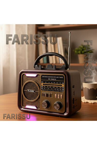 inteknoloji BK-7080BTS Nostaljik Görünümlü, Solar Şarjlı, USB/TF Kart/Bluetooth Müzik Çalar ve Fener