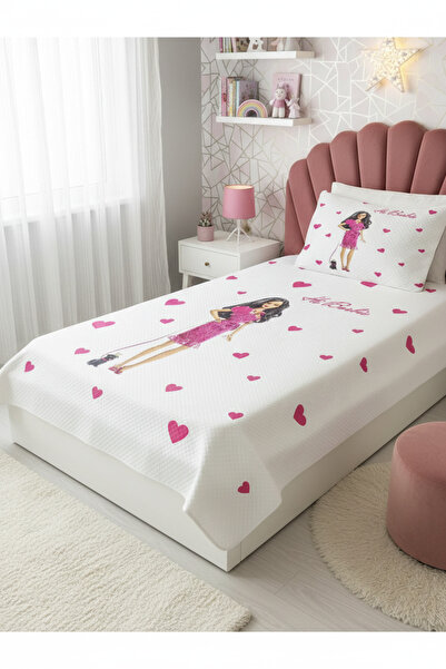 milroma Pink Heart Fashion Baby Pique Set