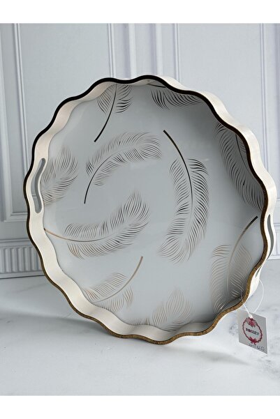 ROSSEV Pimua White Round Tray